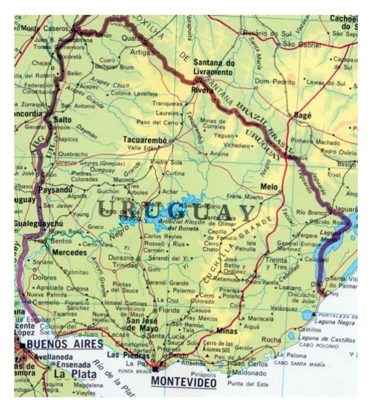 peta dari Uruguay
