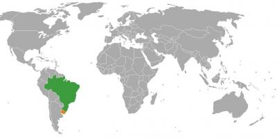 Uruguay lokasi di peta dunia