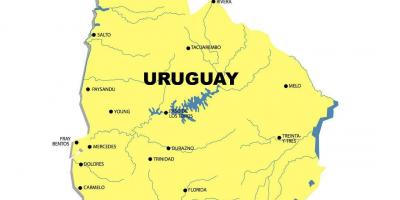 Peta dari Uruguay sungai